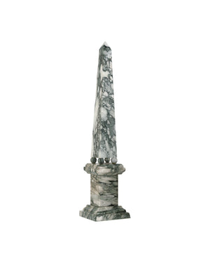 Currey & Company Sorority French Inspired Solid Marble Obelisk Sculptural Accent for Mantel or Console Large 1200-1079