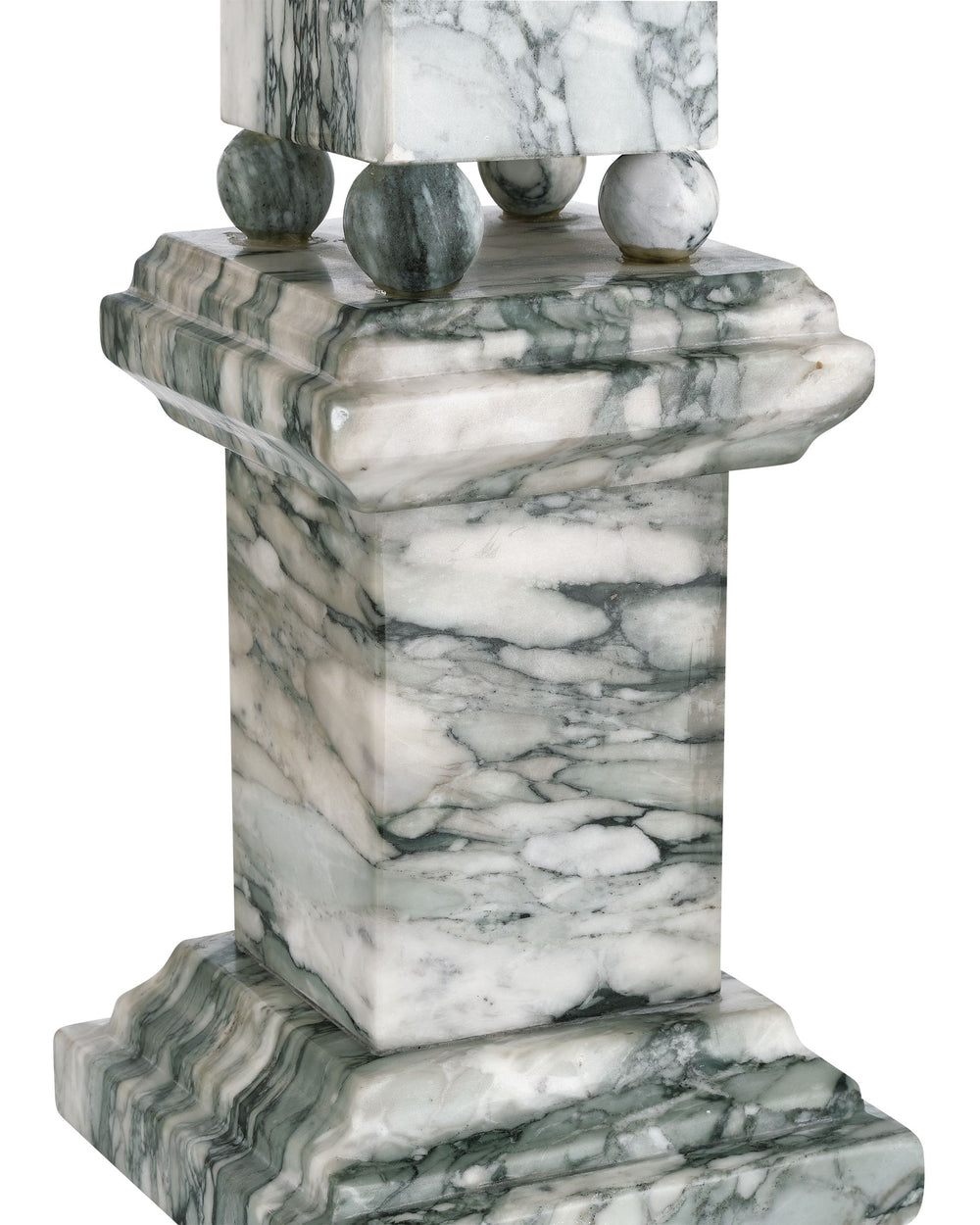 Currey & Company Sorority French Inspired Solid Marble Obelisk Sculptural Accent for Mantel or Console Large 1200-1079
