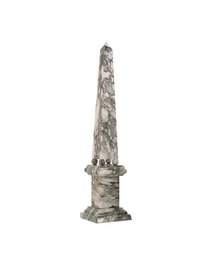 Currey & Company Sorority French Inspired Solid Marble Obelisk Sculptural Accent for Mantel or Console Large 1200-1079