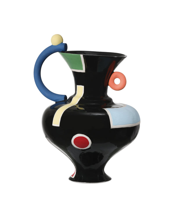 Currey & Company Fauvist Handcrafted Porcelain Vase Bold Artistic Patterns Gallery Worthy Home Decor Medium 1200-1092