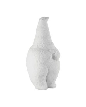 Currey & Company Yarmouth Matte Porcelain Polar Bear Sculpture Hand-Textured Bookshelf Decor Accent Small 1200-1099
