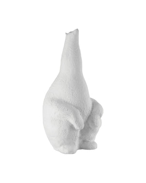 Currey & Company Yarmouth Matte Porcelain Polar Bear Sculpture Hand-Textured Bookshelf Decor Accent Large 1200-1100