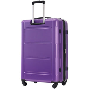 English Elm 2 Piece Abs Hard Shell Spinner Luggage Set with Tsa Lock Expandable Suitcases Purple N732P198745I