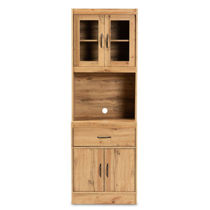 Baxton Studio Baxton Studio Laurana Oak Brown Kitchen Cabinet & Hutch - Modern Storage Solution for Every Home WS883200-Wotan Oak