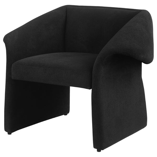 English Elm Mcdonald Sculptural Suede Accent Chair with Folded Arms for Modern Living Spaces B062P451700