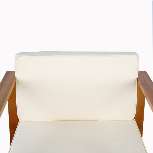 English Elm Christopher Knight Home® - Patio Armchair Set Of 2 - Stylish Acacia Wood Chairs With Beige Cushions For Outdoor Comfort N779P195382B