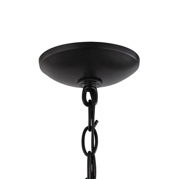 Thomas Lighting Conway Opaque Glass Pendant Light for Dining Rooms and Kitchen Islands with Nickel Frame 15 inches Oil Rubbed Bronze with Light Amber Glass 1201PL/10