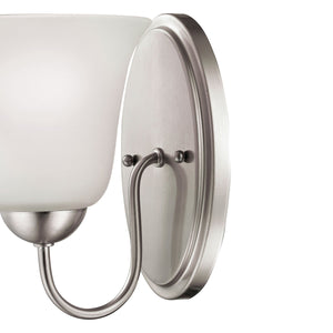 Thomas Lighting Conway Brushed Nickel Wall Sconce with Opaque Glass Shade for Hallway or Bath 1201WS/20