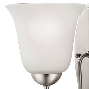 Thomas Lighting Conway Brushed Nickel Wall Sconce with Opaque Glass Shade for Hallway or Bath 1201WS/20