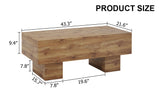 English Elm This Modern Rectangular Coffee Table Features A Stylish Wood Color, Making It An Ideal Addition To Any Living Room Or Apartment, and Measures 43.3 "X 21.6" X 17.2 ".