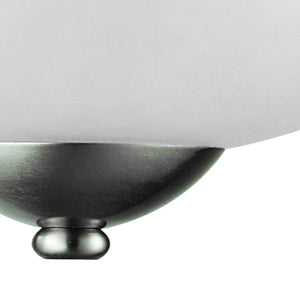 Thomas Lighting Conway Two Light Semi Flush Ceiling Fixture with Opaque Glass for Classic Interiors Nickel 1202CS/20