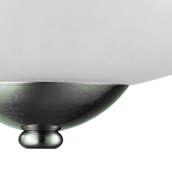 Thomas Lighting Conway Two Light Semi Flush Ceiling Fixture with Opaque Glass for Classic Interiors Nickel 1202CS/20