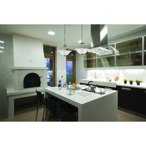 Thomas Lighting Conway Two Light Semi Flush Ceiling Fixture with Opaque Glass for Classic Interiors Nickel 1202CS/20