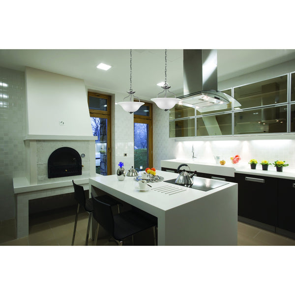 Thomas Lighting Conway Two Light Semi Flush Ceiling Fixture with Opaque Glass for Classic Interiors Nickel 1202CS/20