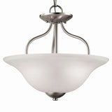 Conway 15'' Wide 2-Light Semi Flush Mount - Brushed Nickel 1202CS/20 Thomas