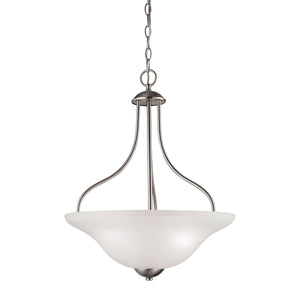 Thomas Lighting Conway Opaque Glass Pendant Light for Dining Rooms and Kitchen Islands with Nickel Frame 18 inches Brushed Nickel 1203PL/20