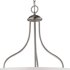 Thomas Lighting Conway Opaque Glass Pendant Light for Dining Rooms and Kitchen Islands with Nickel Frame 18 inches Brushed Nickel 1203PL/20
