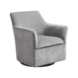 Madison Park Augustine Transitional Swivel Glider Chair MP103-1176 Plain Grey