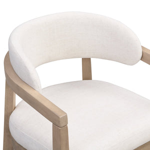 English Elm Christopher Knight Home® - 7Pcs Dining Set - Stylish Beige Upholstered Chairs And Natural Wood Table For Modern Dining Spaces N771P254286A_N771P296162A_N771P296163A