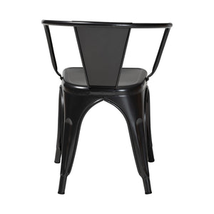 Baxton Studio Baxton Studio Ryland Modern Industrial Dark Grey Metal Dining Chairs Set of 4 for Stylish Comfort AY-MC02-Dark Grey-DC