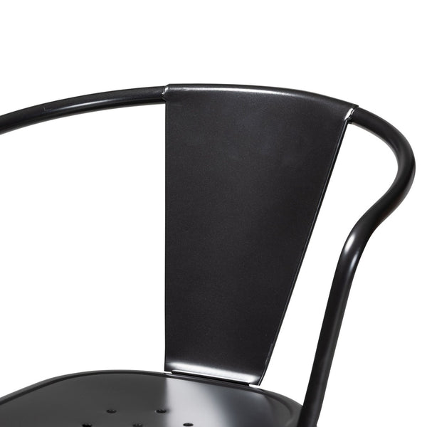 Baxton Studio Baxton Studio Ryland Modern Industrial Dark Grey Metal Dining Chairs Set of 4 for Stylish Comfort AY-MC02-Dark Grey-DC