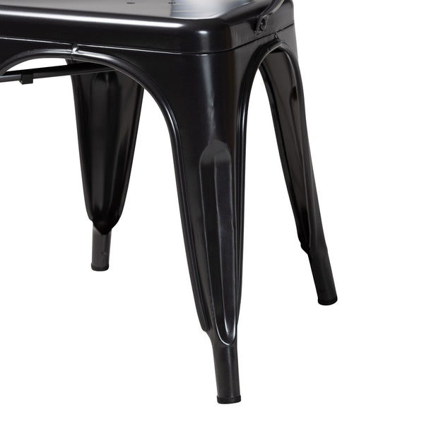Baxton Studio Baxton Studio Ryland Modern Industrial Dark Grey Metal Dining Chairs Set of 4 for Stylish Comfort AY-MC02-Dark Grey-DC