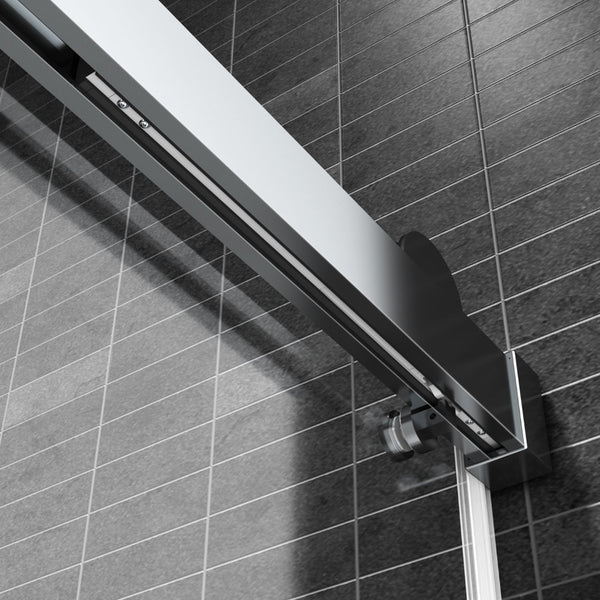 English Elm Top Rail Stainless Steel Shower Door Track with Buffer for Smooth Sliding Action W1573P232543