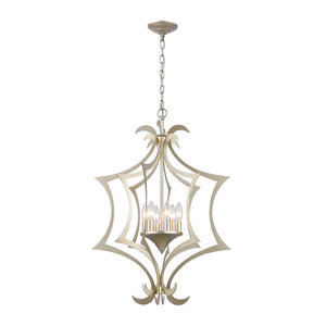 Delray 21'' Wide 6-Light Pendant - Aged Silver 12063/6 Elk Lighting