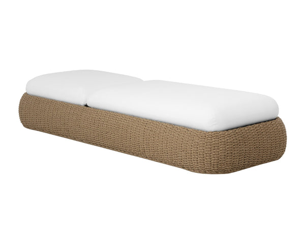 Sunpan BARCELONA Lounger - Elegant Natural Outdoor Chaise with Plush Cushions for Ultimate Comfort & Style 112175V