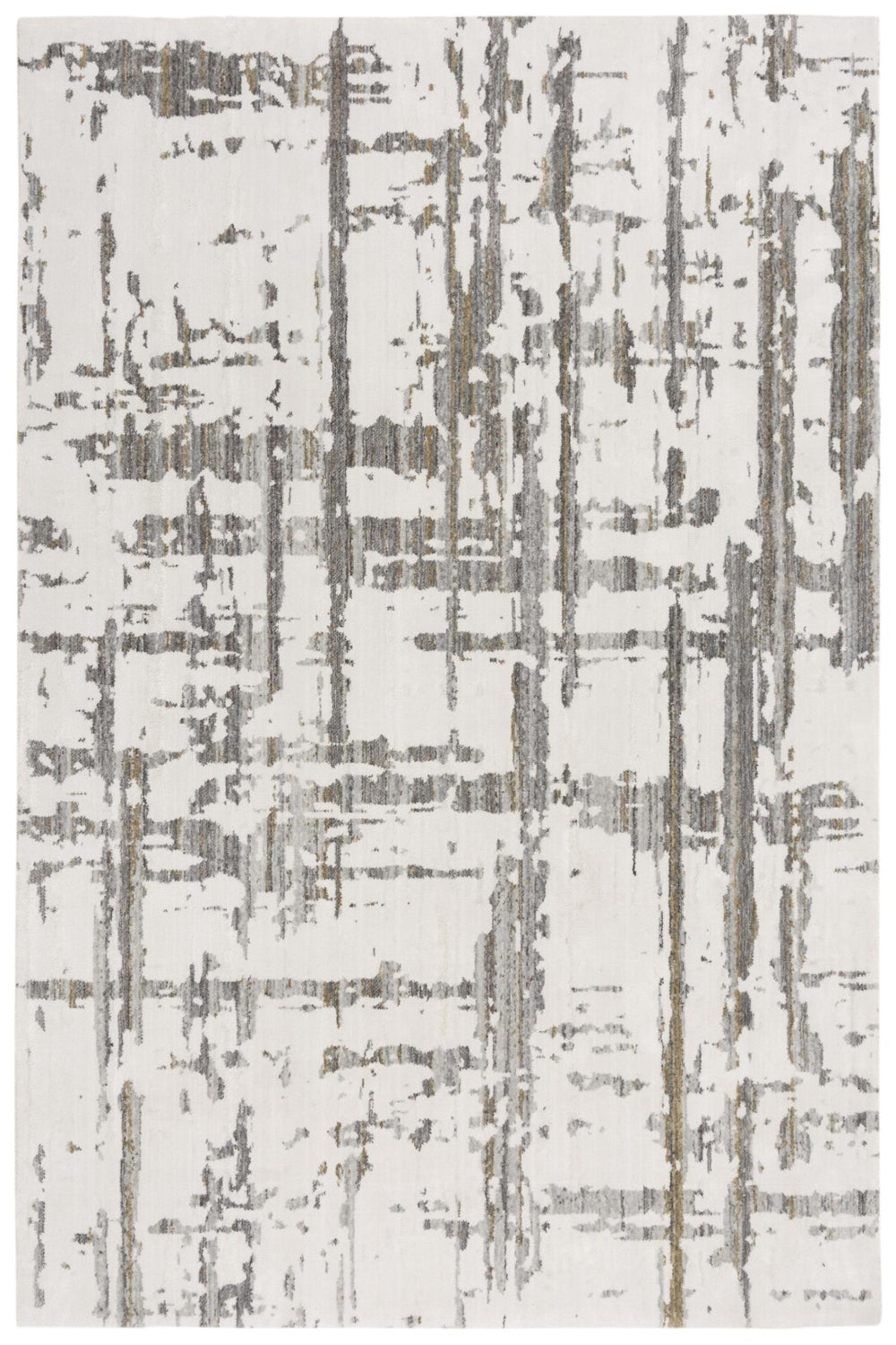 Alora Decor Cara Ivory Runner Rug - 100% Recycled Polyester, Hand-Sheared/Washed Plush, Modern Abstract Slate & Earthtones For High-Traffic Hallways 12012072937332608