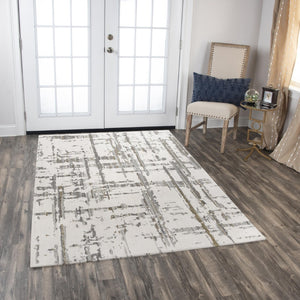 Alora Decor Cara Ivory Runner Rug - 100% Recycled Polyester, Hand-Sheared/Washed Plush, Modern Abstract Slate & Earthtones For High-Traffic Hallways 12012072937332608