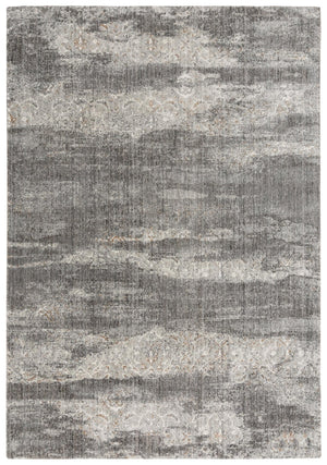 Alora Decor Cara Slate Gray Runner Rug 2'6"X8' Eco Recycled Polyester Modern Abstract Wash, Soft Hand Sheared 12012073000332608