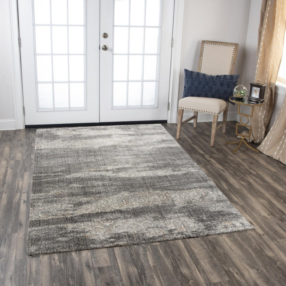 Alora Decor Cara Gray Rectangle Rug With Hand-Sheared Recycled Polyester Pile, Slate Gray Ivory Wash For Durability And Style 10' x 13' 12012073000330113