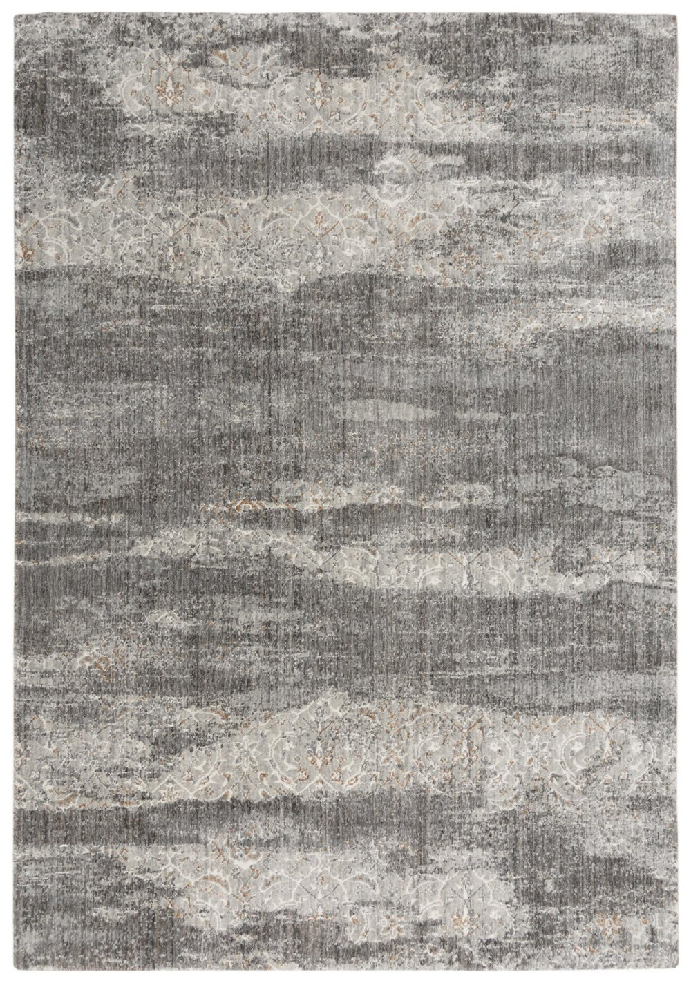 Alora Decor Cara Gray Rectangle Rug With Hand-Sheared Recycled Polyester Pile, Slate Gray Ivory Wash For Durability And Style 10' x 13' 12012073000330113