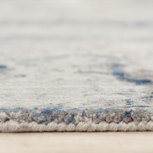 Alora Decor Cara Slate Gray Navy Rust Runner Rug 2'6"X8" — Eco Recycled Polyester, Hand-Sheared Soft Pile, Durable 12012073133542608