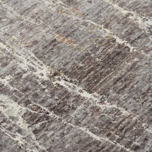 Alora Decor Cara Gray Runner Rug - 2'6"X8' Eco-Friendly 100% Recycled Polyester, Abstract Slate Gray & Ivory Finish 12012073200332608