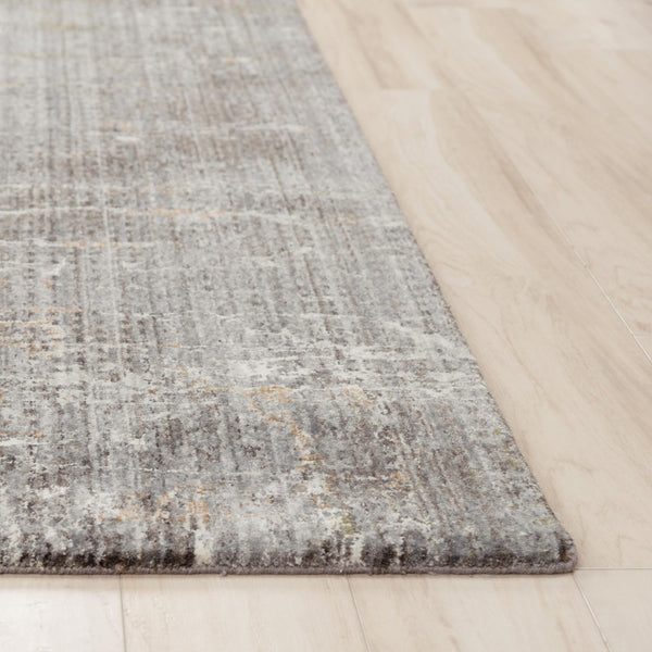 Alora Decor Cara Gray Runner Rug - 2'6"X8' Eco-Friendly 100% Recycled Polyester, Abstract Slate Gray & Ivory Finish 12012073200332608