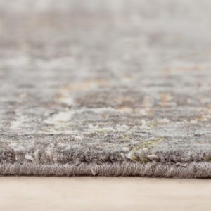 Alora Decor Cara Gray Runner Rug - 2'6"X8' Eco-Friendly 100% Recycled Polyester, Abstract Slate Gray & Ivory Finish 12012073200332608