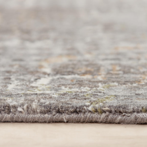 Alora Decor Cara Gray Runner Rug - 2'6"X8' Eco-Friendly 100% Recycled Polyester, Abstract Slate Gray & Ivory Finish 12012073200332608