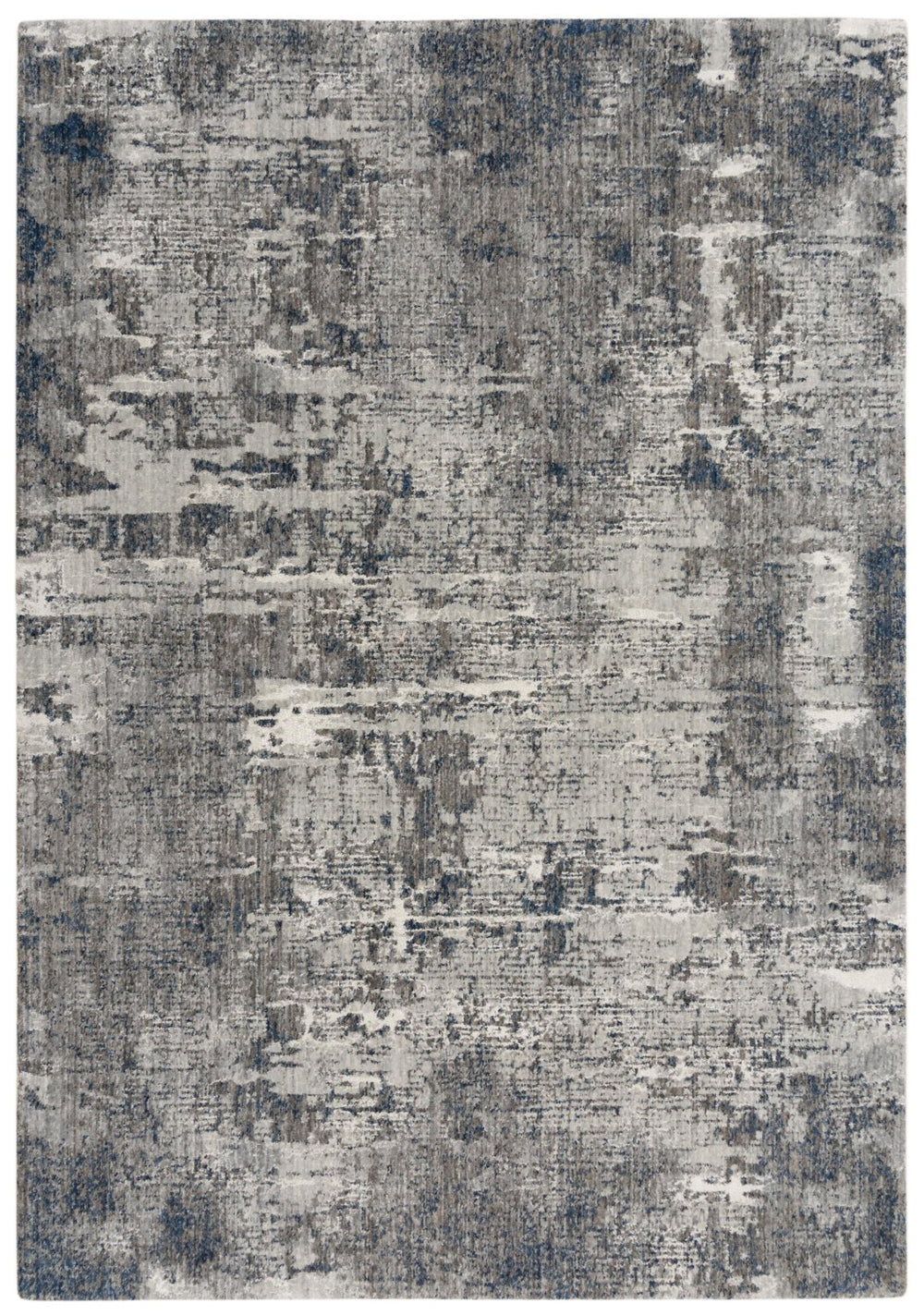 Alora Decor Cara Runner Rug 2'6"X8' — Modern Slate Gray Navy Ivory Abstract, 100% Recycled Polyester, Soft Durable 12012073333092608