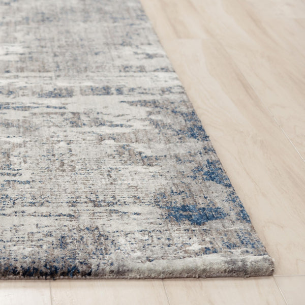 Alora Decor Cara Runner Rug 2'6"X8' — Modern Slate Gray Navy Ivory Abstract, 100% Recycled Polyester, Soft Durable 12012073333092608