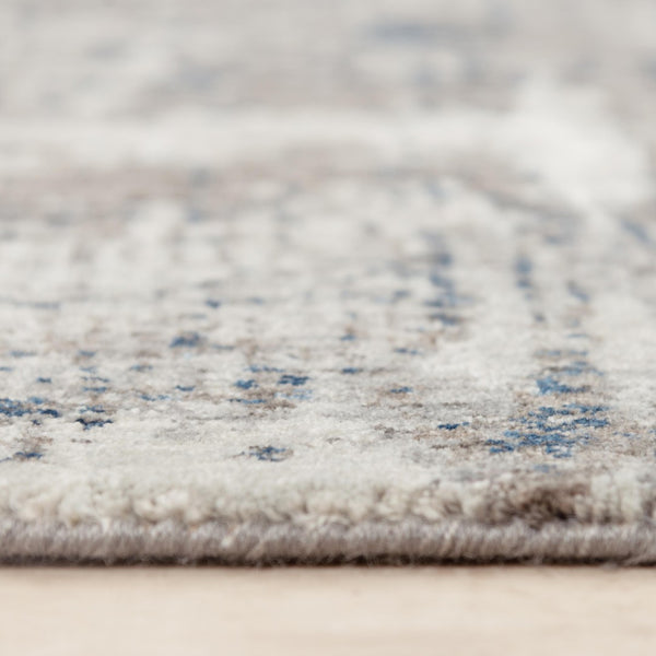 Alora Decor Cara Slate Gray & Navy Abstract Rug — 100% Recycled Polyester, Hand-Finished Hybrid For Durability 10' x 13' 12012073333090113