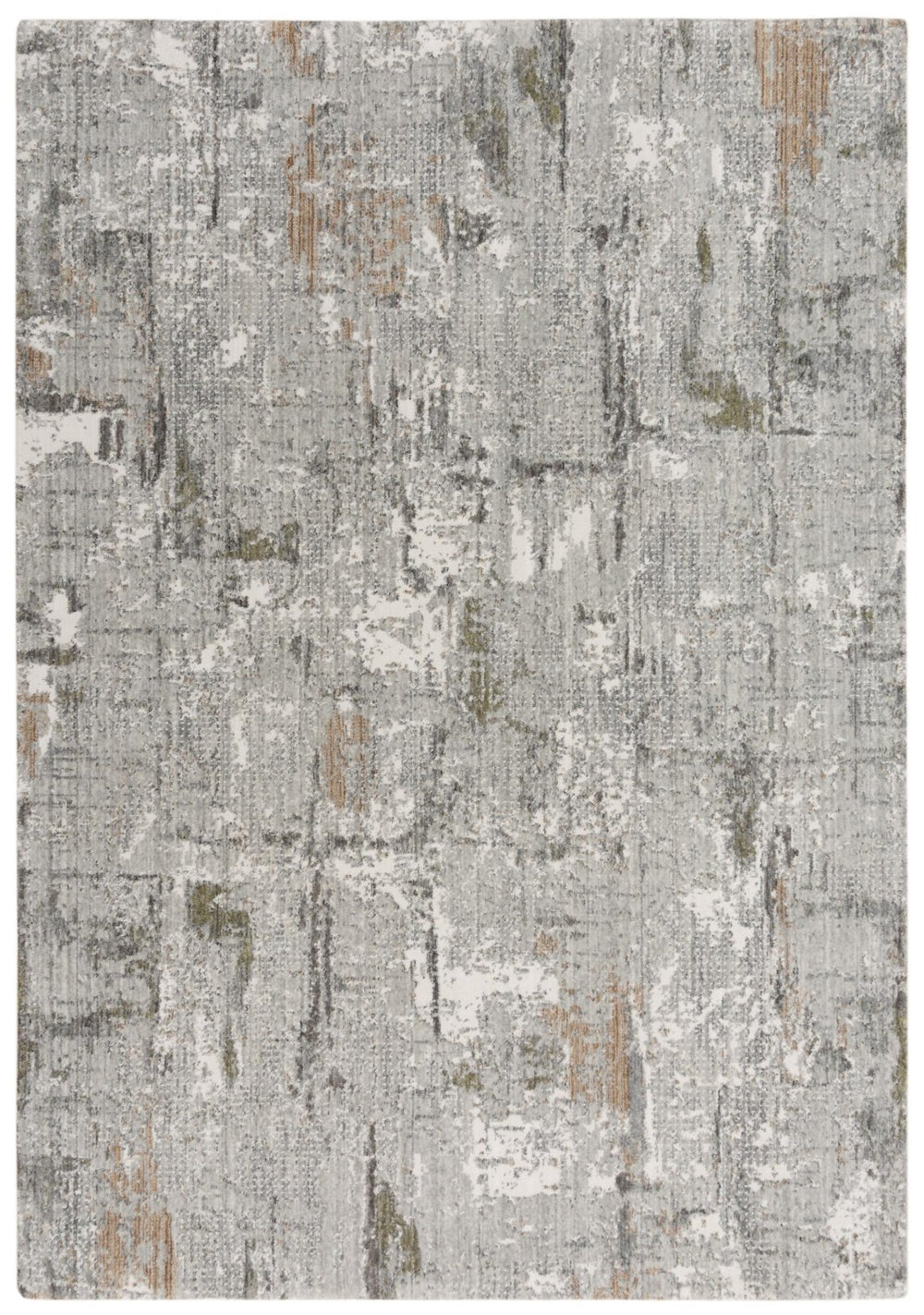 Alora Decor Cara Gray Runner Rug 2'6"X8' — 100% Recycled Polyester, Abstract Modern Design, Durable Machine/Hybrid Construction 12012073400332608