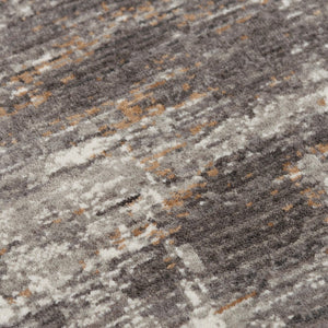 Alora Decor Cara Gray Runner Rug 2'6"X8' — 100% Recycled Polyester, Abstract Modern Design, Durable Machine/Hybrid Construction 12012073400332608