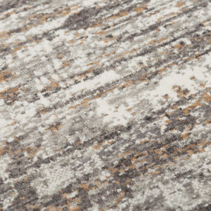 Alora Decor Cara Gray Runner Rug 2'6"X8' — 100% Recycled Polyester, Abstract Modern Design, Durable Machine/Hybrid Construction 12012073400332608