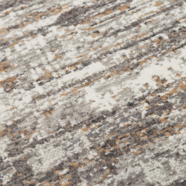 Alora Decor Cara Gray Runner Rug 2'6"X8' — 100% Recycled Polyester, Abstract Modern Design, Durable Machine/Hybrid Construction 12012073400332608