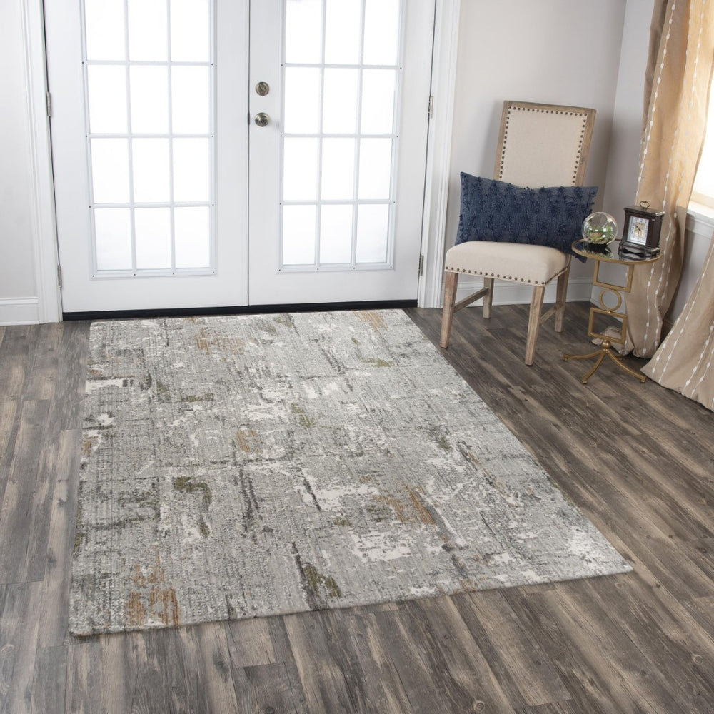 Alora Decor Cara Cara Modern Gray Abstract Rug With Recycled Polyester, Hand-Sheared Plush Pile, Easy Care, Eco-Friendly Style 8' x 10' 12012073400330810