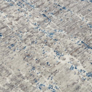 Alora Decor Cara Modern Abstract Area Rug In Royal Blue & Slate Gray — Soft Hand-Sheared Recycled Polyester 5'2" x 7'9" 12012073533095279