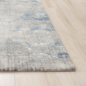 Alora Decor Cara Blue Runner Rug 2'6"X8' - Eco-Friendly 100% Recycled Polyester, Hand-Sheared Soft Modern Abstract Elegance 12012073533092608