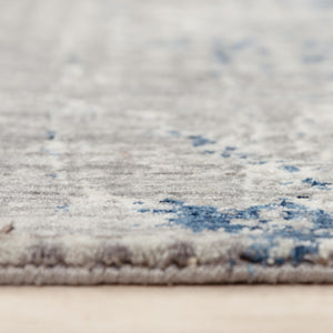 Alora Decor Cara Blue Runner Rug 2'6"X8' - Eco-Friendly 100% Recycled Polyester, Hand-Sheared Soft Modern Abstract Elegance 12012073533092608